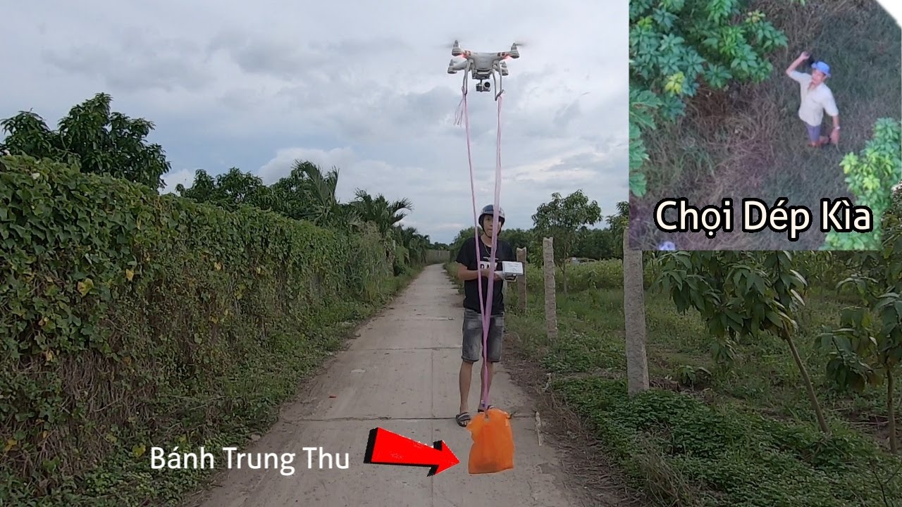 Tặng Bánh Trung Thu bằng Flycam và cái kết ăn dép - Donate cake by Drone - KimGuNi