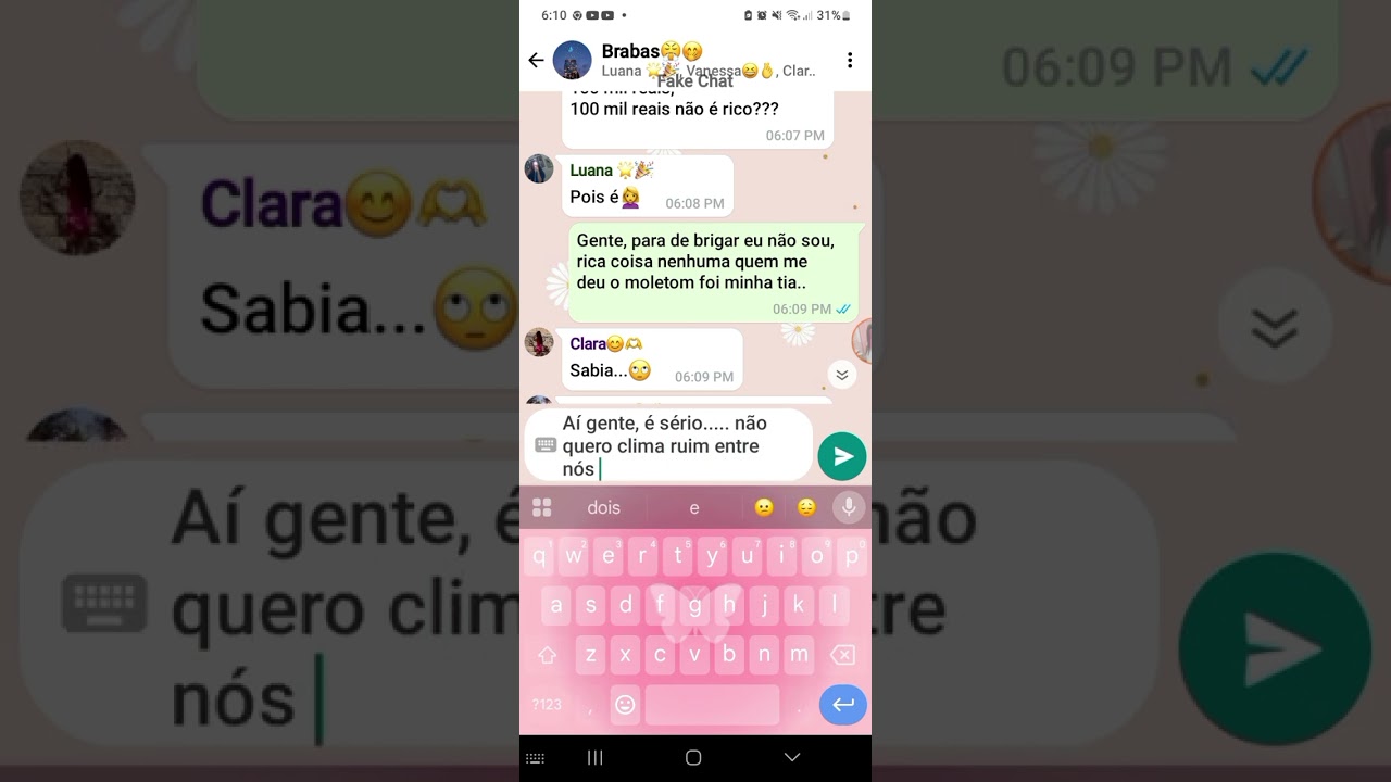 Fake chat (A nerd ficou rica...😤) parte 1 completo