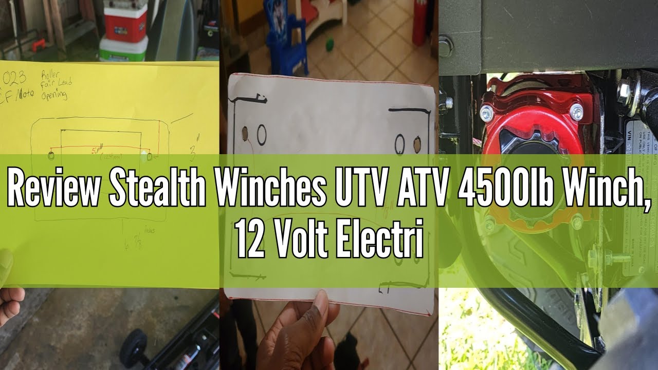 Review Stealth Winches UTV ATV 4500lb Winch, 12 Volt Electric Winch with 2 Wireless remotes and Synt