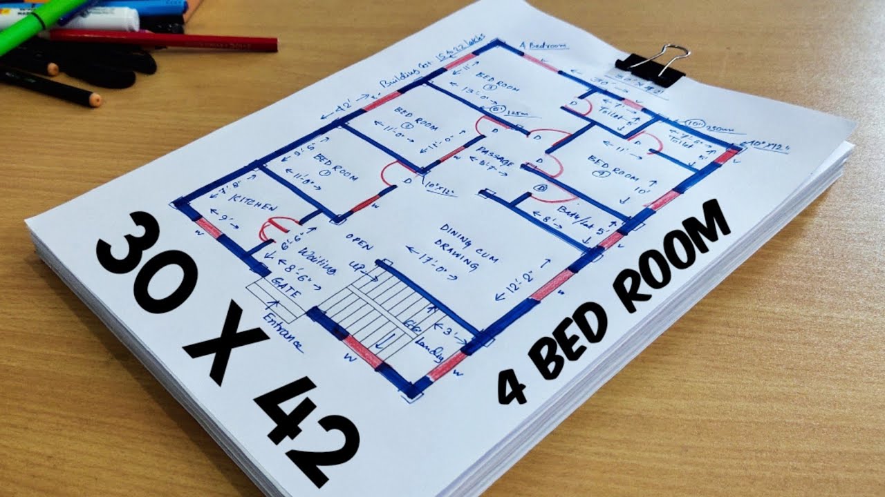 ДИЗАЙН ДОМА 30 х 42 II ПЛАН ДОМА 30 х 42 ГХАР КА Накша II ПЛАН ДОМА 30 х 42