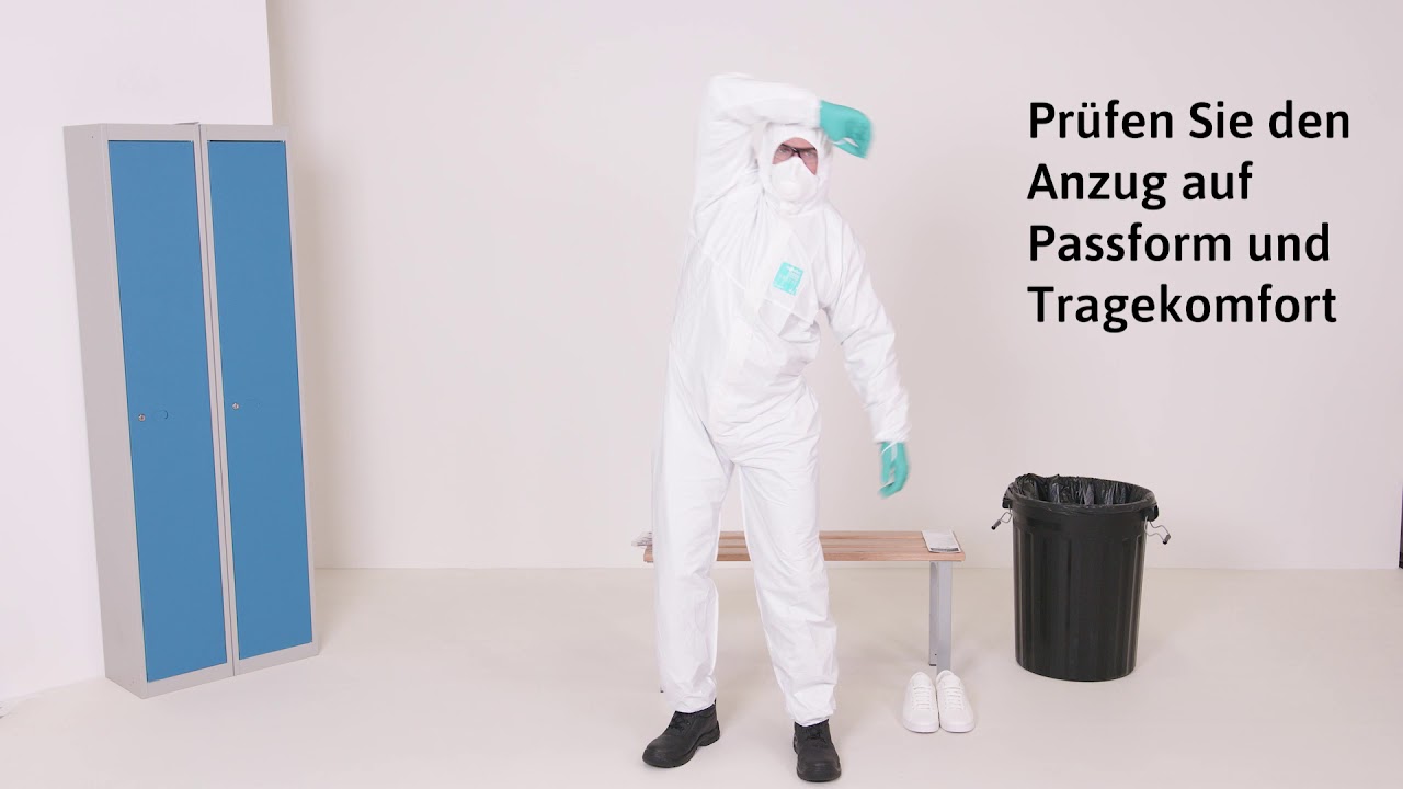 (DE) ANZIEHEN VON CHEMIKALIENSCHUTZKLEIDUNG DER TYPEN 5/6
