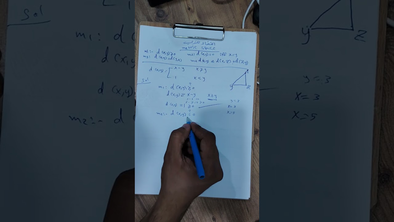 قسم الرياضيات التحليل الرياضي الفضاء المتري