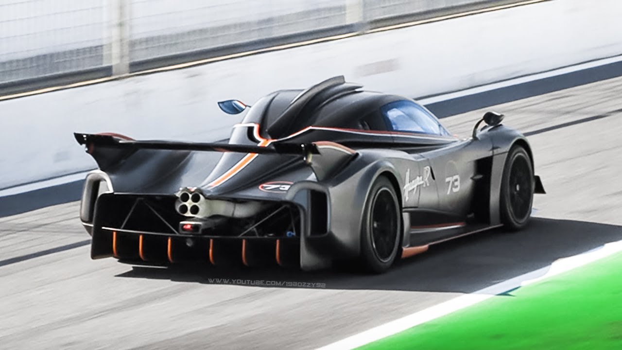 [3D Binaural Audio] 5 x Pagani Huayra R Screaming Like Old F1s during 