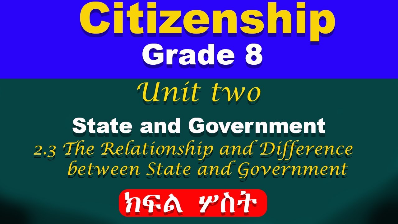 Citizenship grade 8 unit 2 part 3 | state and government |  relationship b/n state and government