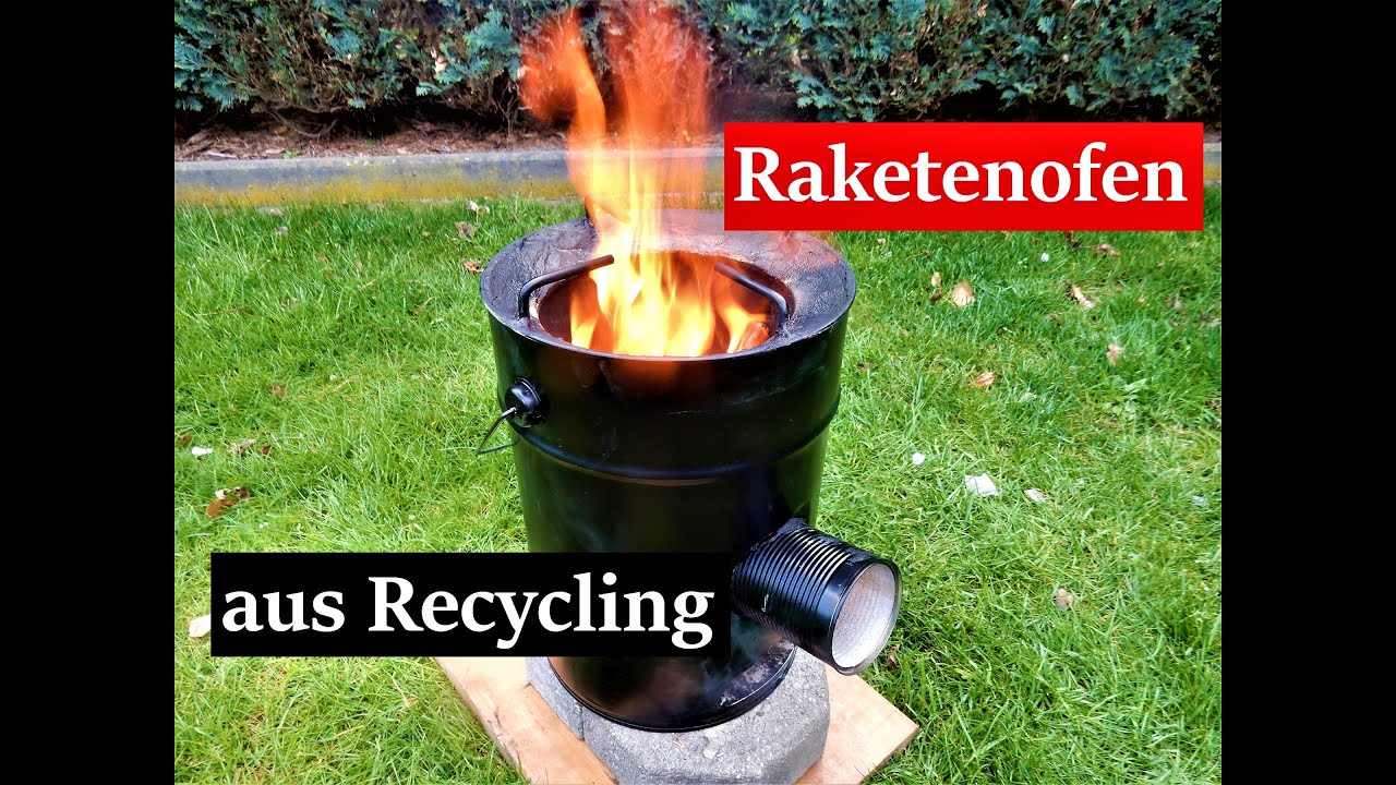Raketenofen Terrassenofen Holzofen aus Schrott / Recycling selber bauen! JEDER kann DAS! Печь Ракета