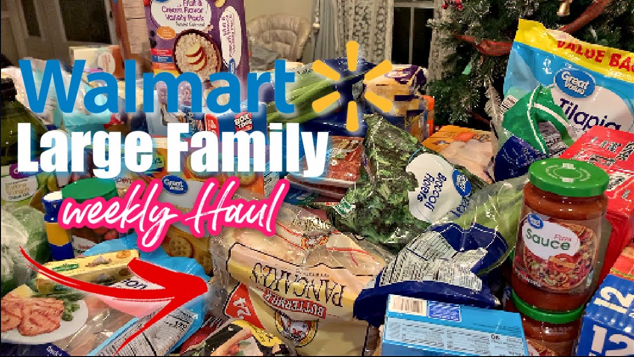 Walmart Weekly Grocery Haul For a Young Large Family (9 Kids)