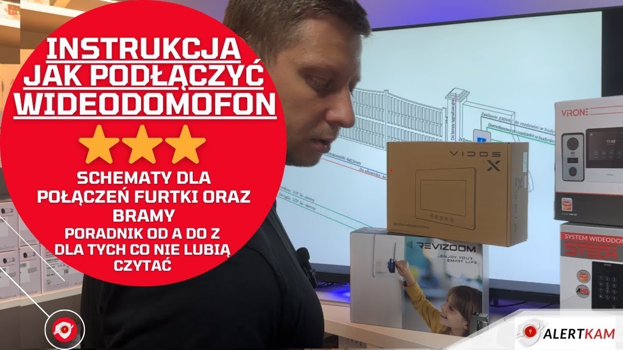 Jak podłączać wideodomofon instrukcja obsługi wszystkie wersje Cyfrowe i Analogi pod furtkę i bramę