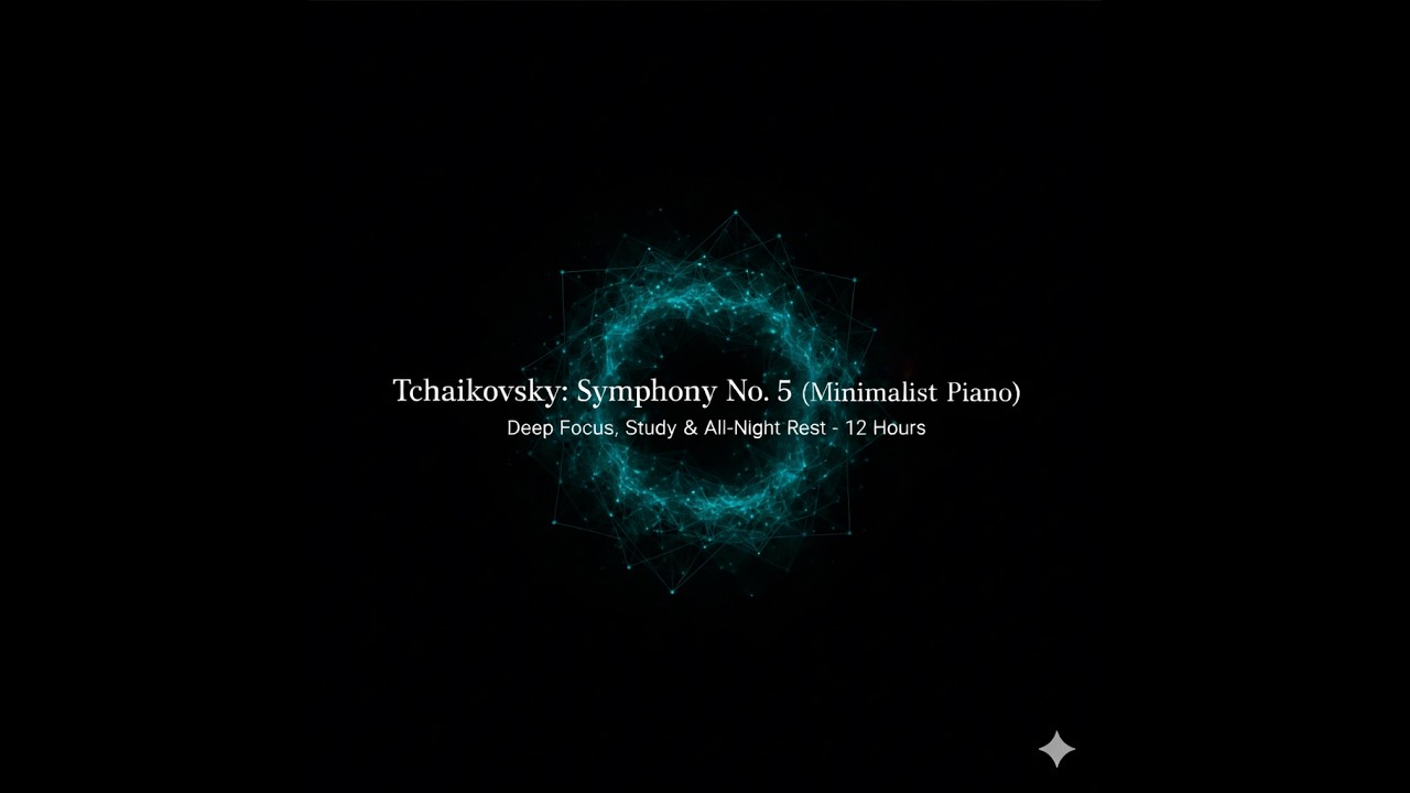 12 Hours of Tchaikovsky: Symphony No. 5 (Minimalist Piano) | Deep Focus, Study & All-Night Rest