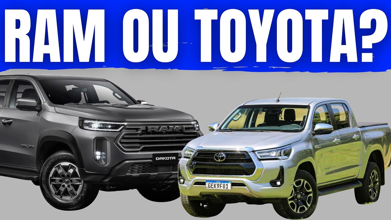COMPARATIVO! NOVA RAM DAKOTA 2026 VS TOYOTA HILUX 2026! QUAL A MELHOR PICAPE MÉDIA?