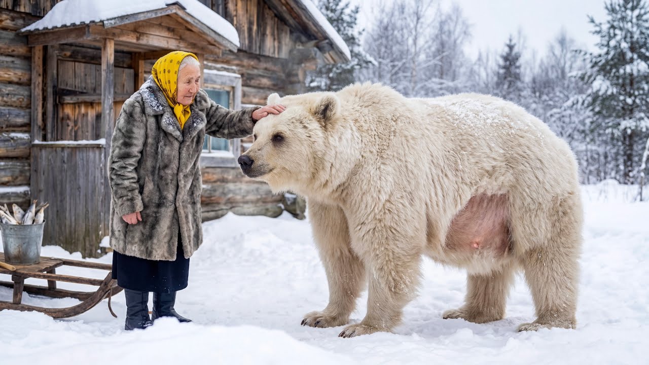The Woman Raised This Bear When It Was a Cub and After 3 Years It Returned Pregnant in −71°C Siberia