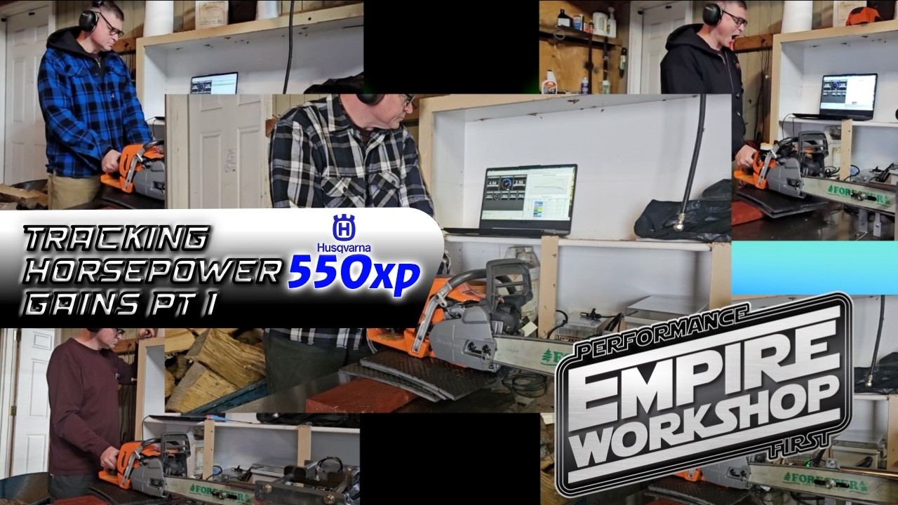 Отслеживание прироста мощности, часть 1 #husqvarna 550xp #empireworkshop #logging #arborist #chai...