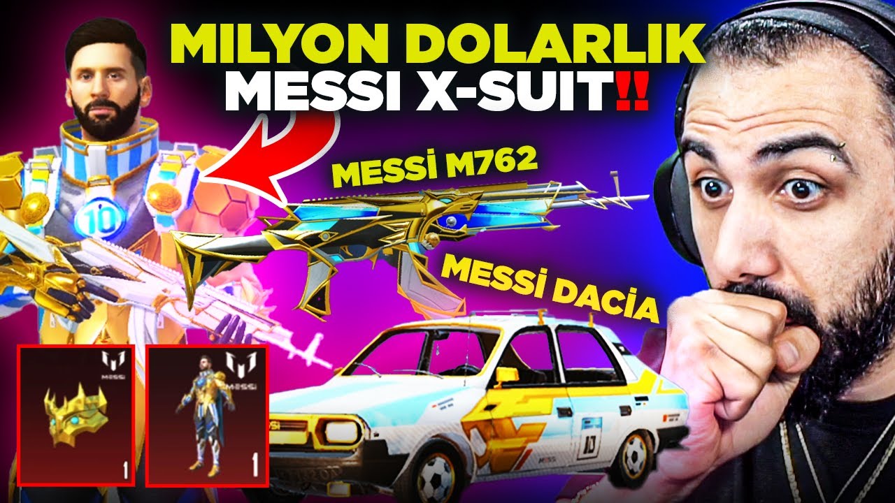 YENİ MESSİ ZIRH-X GELDİ!! 😮 MESSİYE &Ouml;ZEL 7 SEVİYE M762 VE ARABA EFSANE!! | PUBG MOBILE