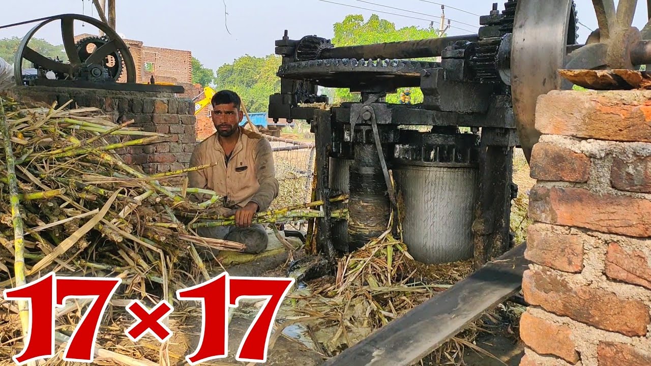 दो गन्ना क्रेशर 17×17 || Semi Automatic Sugarcane Crusher
