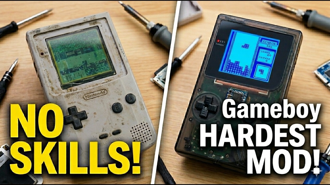 Hardest Gameboy mod by total beginner (Bivert + Backlight)