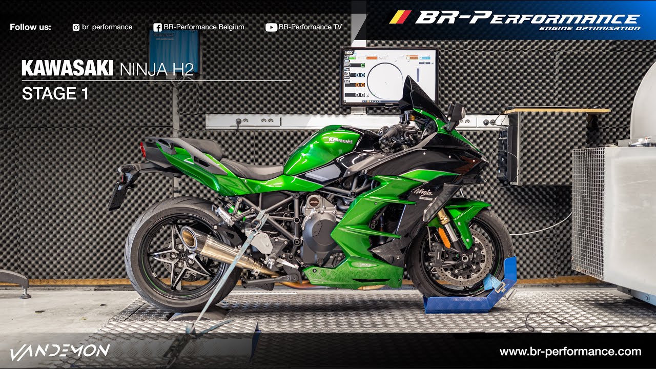 Kawasaki H2 SX (998 Compressor) / Stage 1 By BR-Performance / VANDEMON exhaust