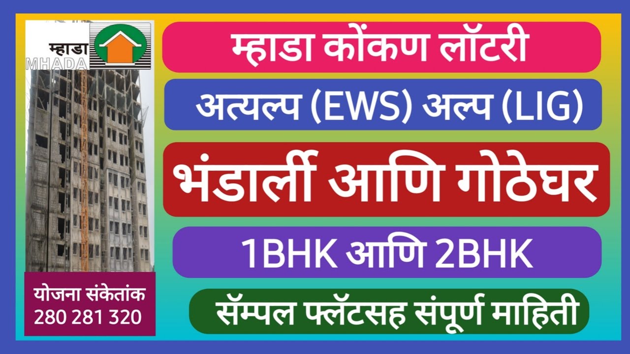 Mhada Bhandarli Gotheghar 1BHK & 2BHK. म्हाडा भंडार्ली गोठेघर सॅम्पल फ्लॅटसह  प्रकल्पाची माहिती.