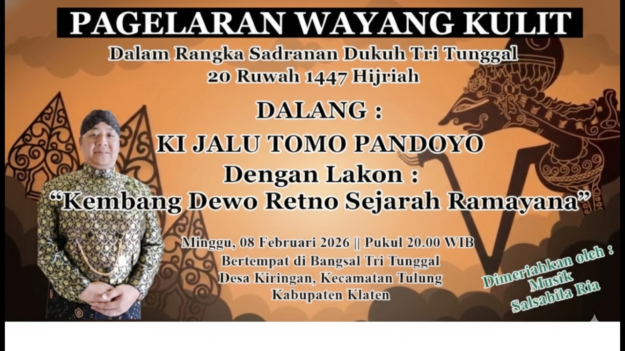 Live Wayang Kulit Ki Jalu Tomo Pandoyo || LK kembang Dewo Retno || Dk Tri Tunggal Kiringan Tulung
