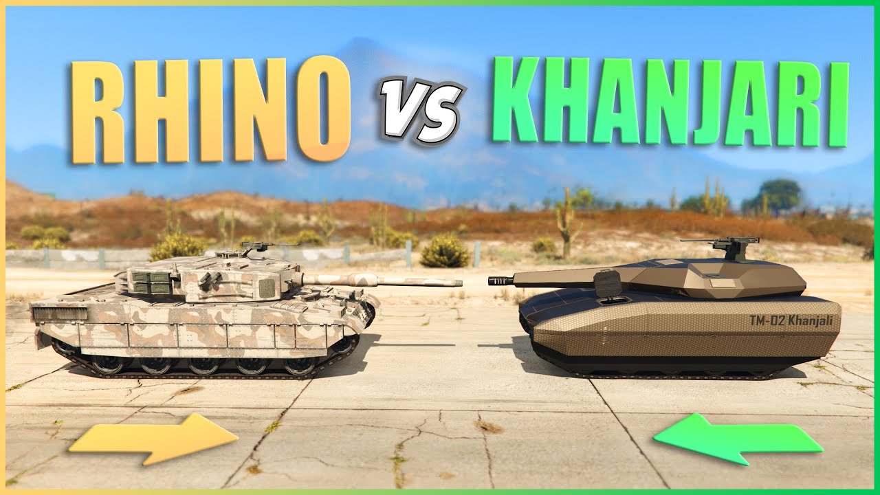 GTA V - Khanjali vs Rhino Tank