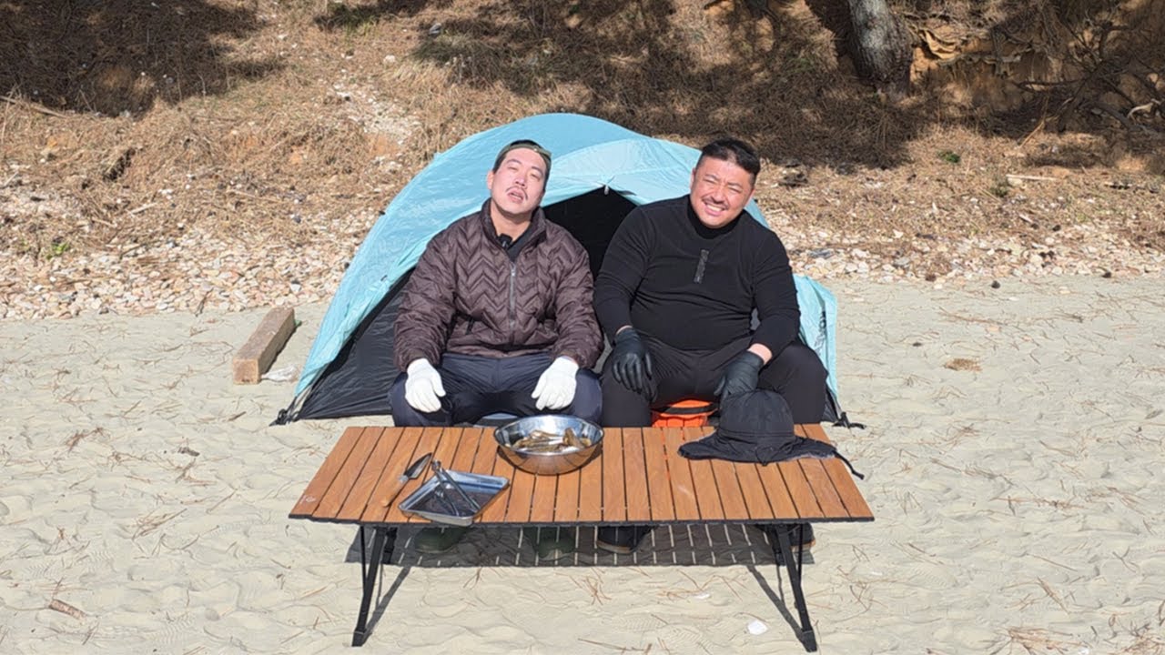 영하 7도..! 아무것도 없는 해변에서 24시간 동안 살아남아보자!