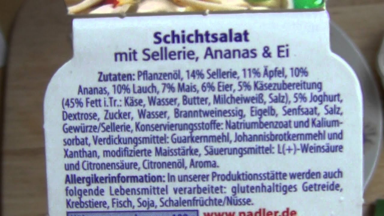 Nadler Der kleine Schichtsalat mit Sellerie Ananas und Ei