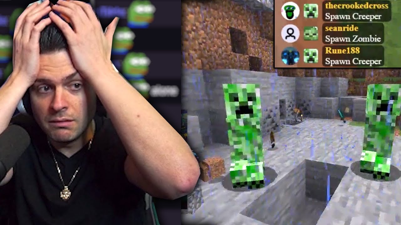 Live Chat Controls MY ACTUAL MINECRAFT GAMEPLAY using Crowd Control | Nagzz and Chat Reactions