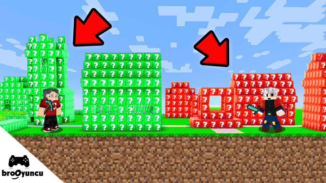 MİNECRAFT ŞANS BLOKLARI KÖY SAVAŞI