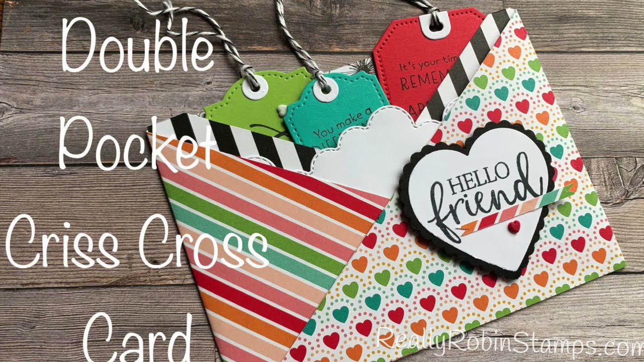🌈A Super Duper Fun Fold - The Double Pocket Criss Cross Card