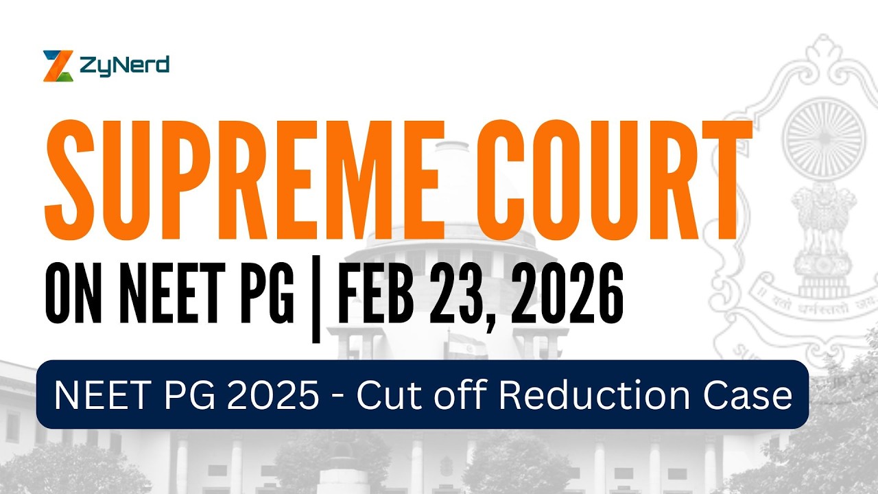 NEET PG 2025 | Cut off Reduction Case | Feb 23 , 2026