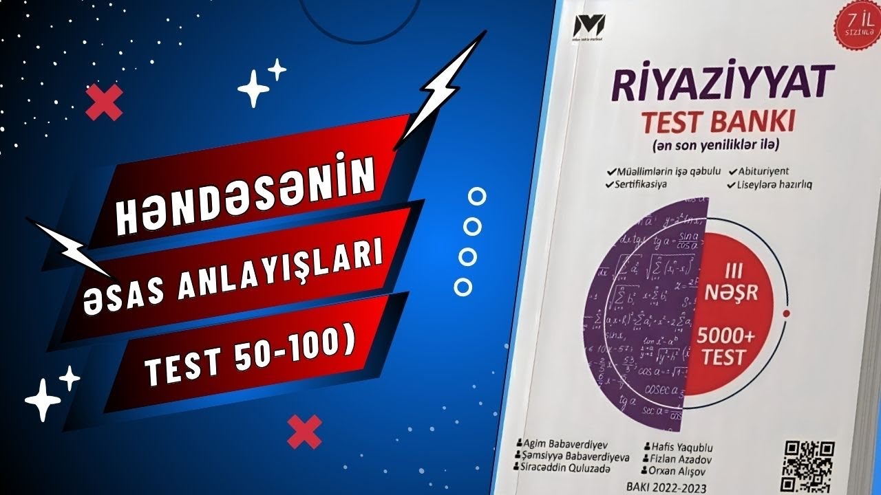 MHM .Həndəsənin əsas anlayışları. (Test 51-100) MİQ| Sertifikasiya