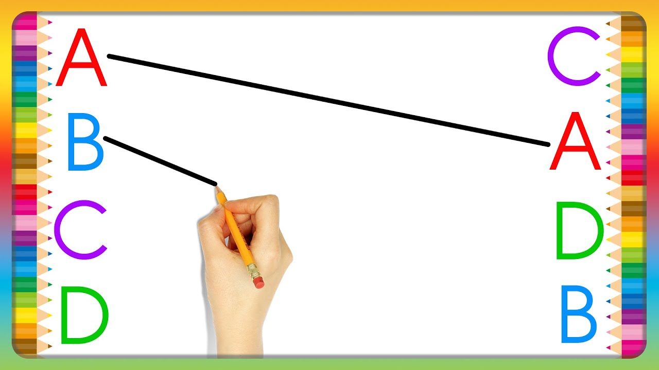 ABCD matching | lkg class english Worksheets | match the letters with pictures | english worksheets