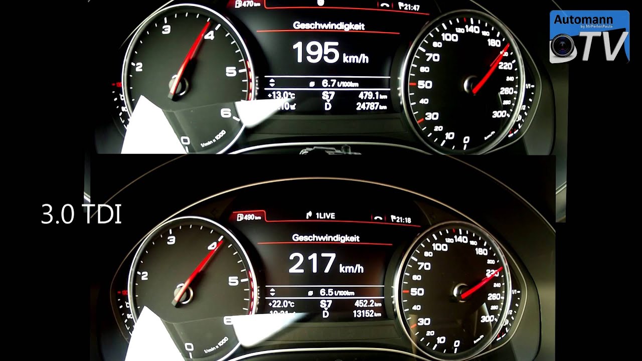 2013 Audi A6 2.0 TDI (177hp) vs. 3.0 TDI (204hp) - 1080p