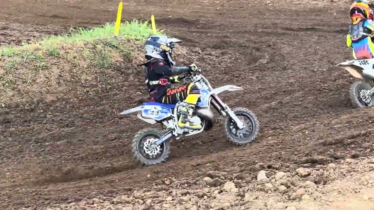 1st Place in Moto 2 of the 51cc 4-6 Class at Muddy Creek 9/13/15