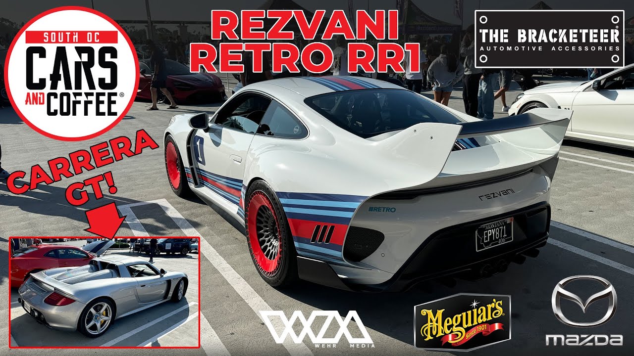 OUR FIRST @Rezvani Motors  RETRO RR1 + CARRERA GT -  South OC Cars and Coffee.
