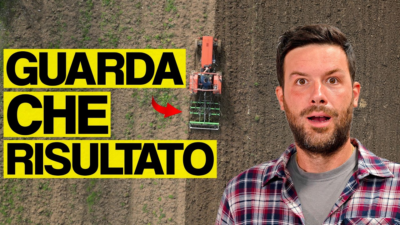 LAVORARE la TERRA con TRATTORE e VIBROCOLTIVATORE: effetto spettacolare