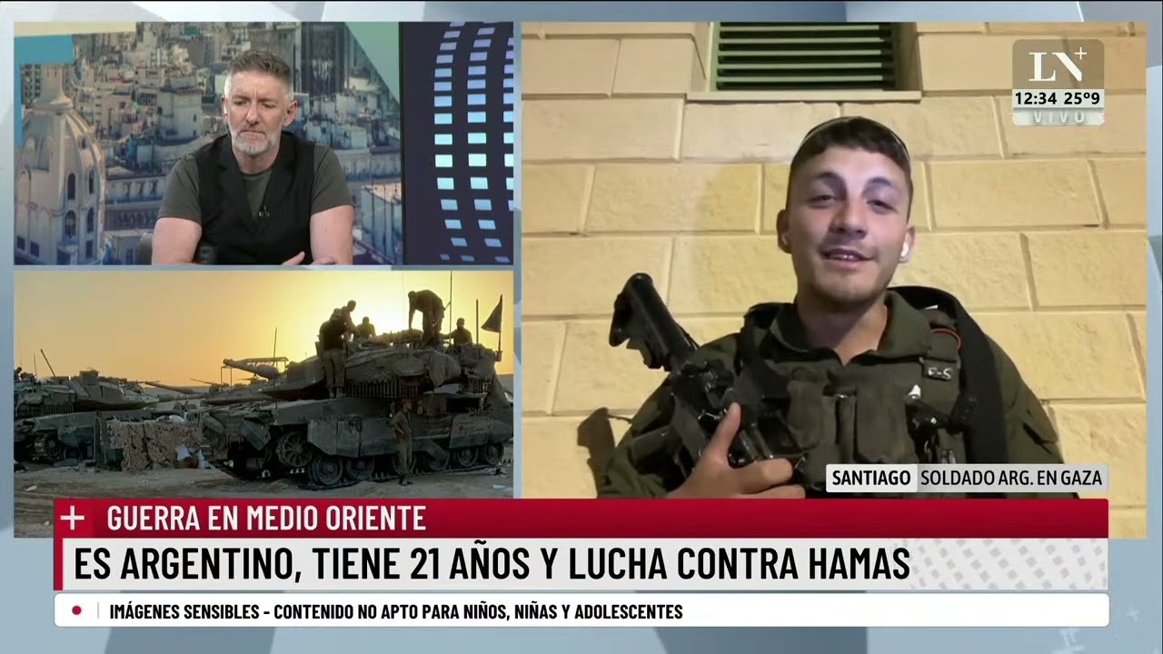 Israel en guerra, el horror en primera persona: Santiago, soldado argentino en Gaza
