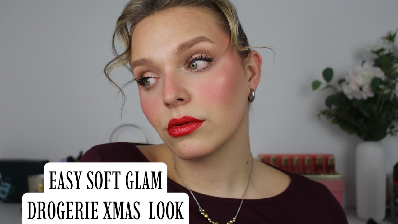 Easy Softglam Drogerie Xmas Makeup! Full Face Drogerie Look! 