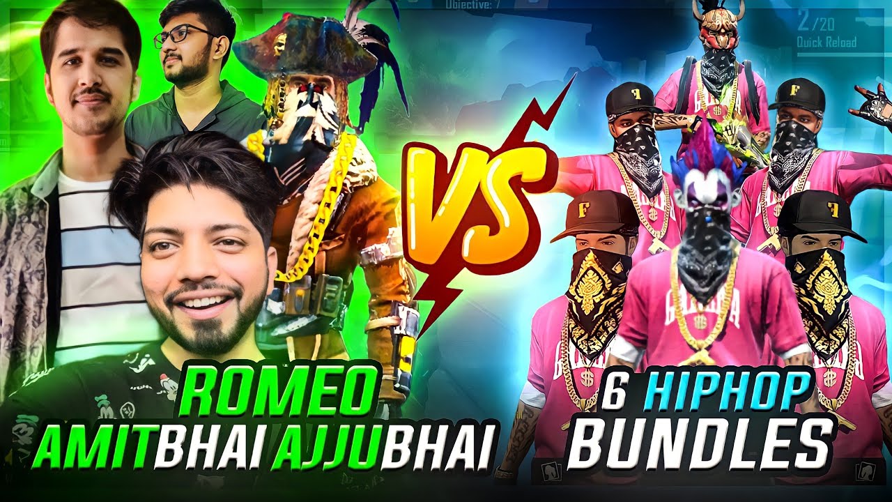 Ajjubhai, Amitbhai & Romeo Vs 6 Hip Hop (Season 2) Players😱- Garena Free Fire