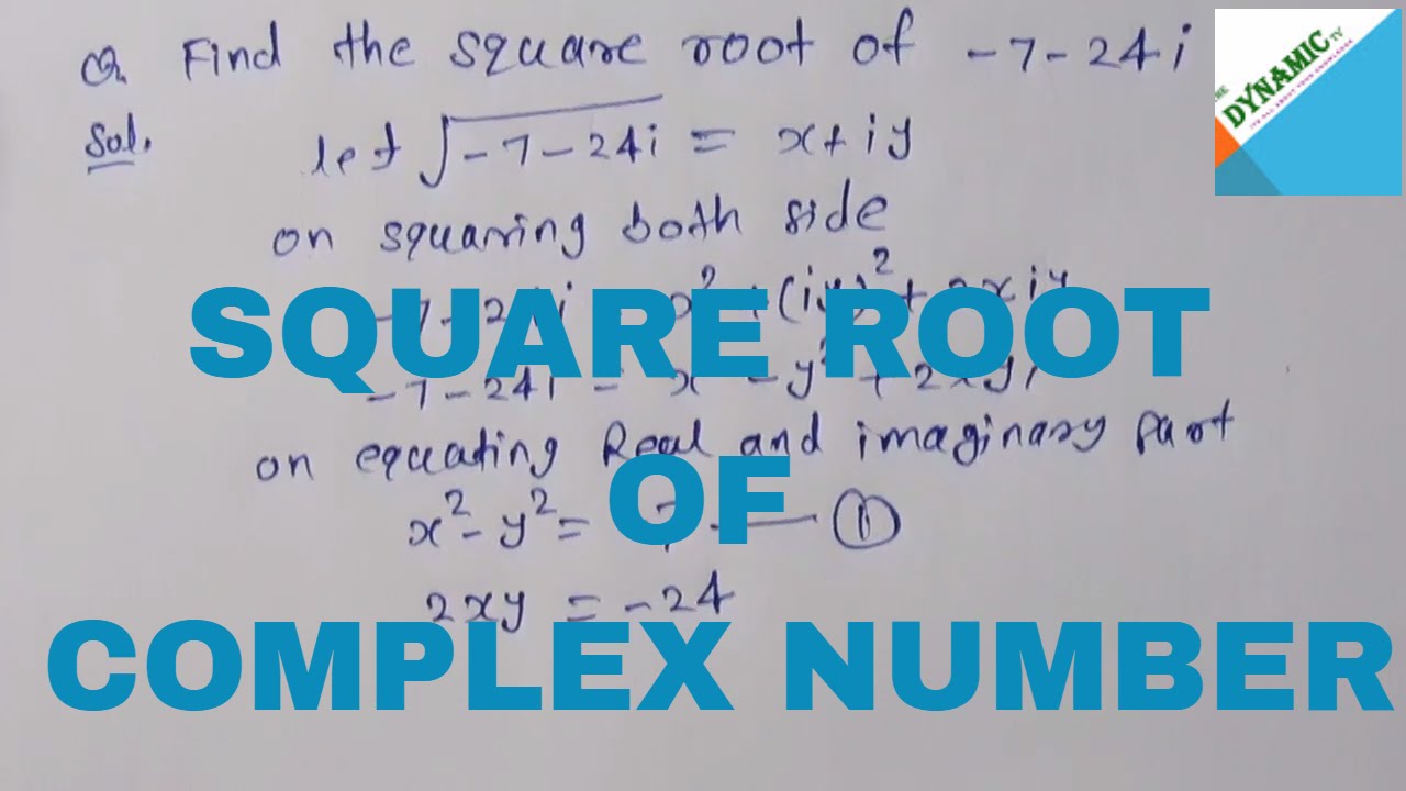 How to find square root of complex number| in Hindi