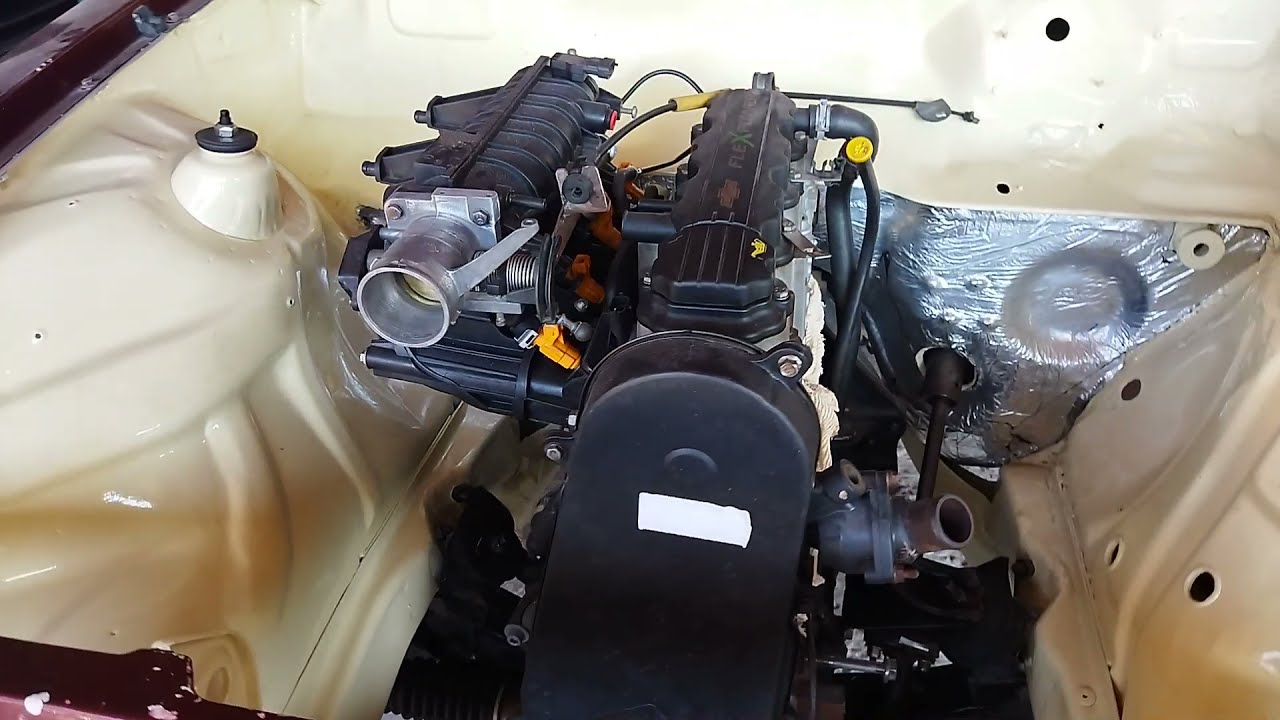 Instalei o Motor De S10 e Câmbio de Ômega no Chevette.