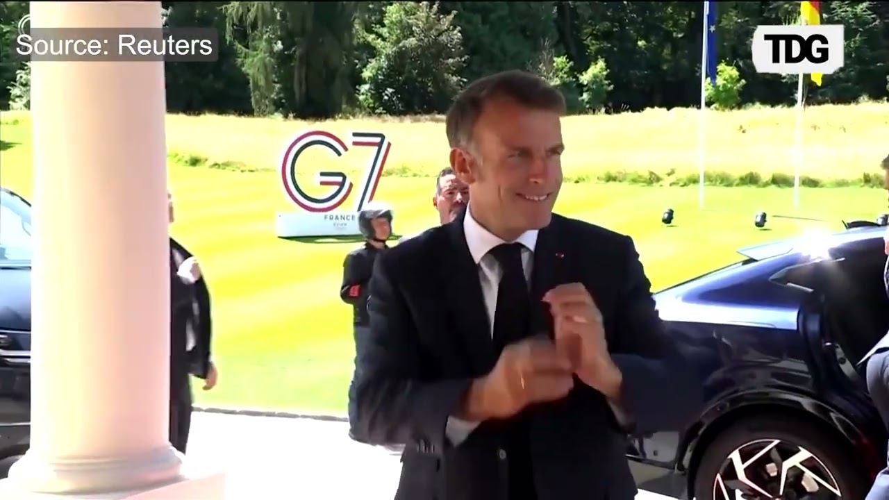 Macron Arrives In Evian As World Leaders Gather For G7 Summit 2026