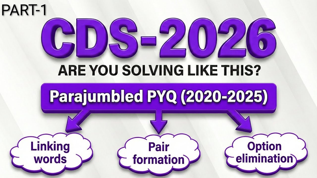CDS PYQ TRICKS PAR-1 - parajumbled #cds #nda #upsccds #afcat 