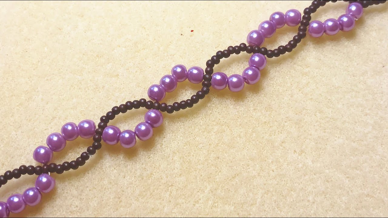 Zigzag Beaded Bracelet  One Needle Method DIY Beginner Tutorial
