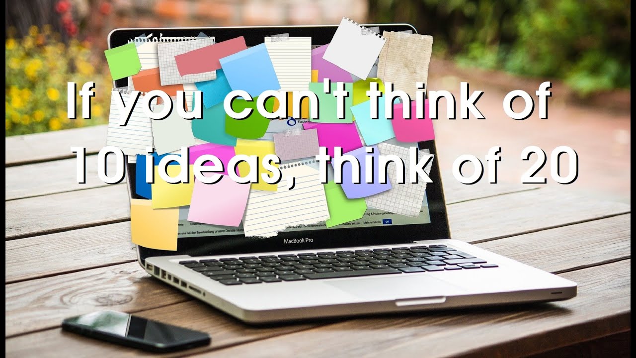 Short Story: If you can't think of 10 ideas, think of 20 (James Altucher)