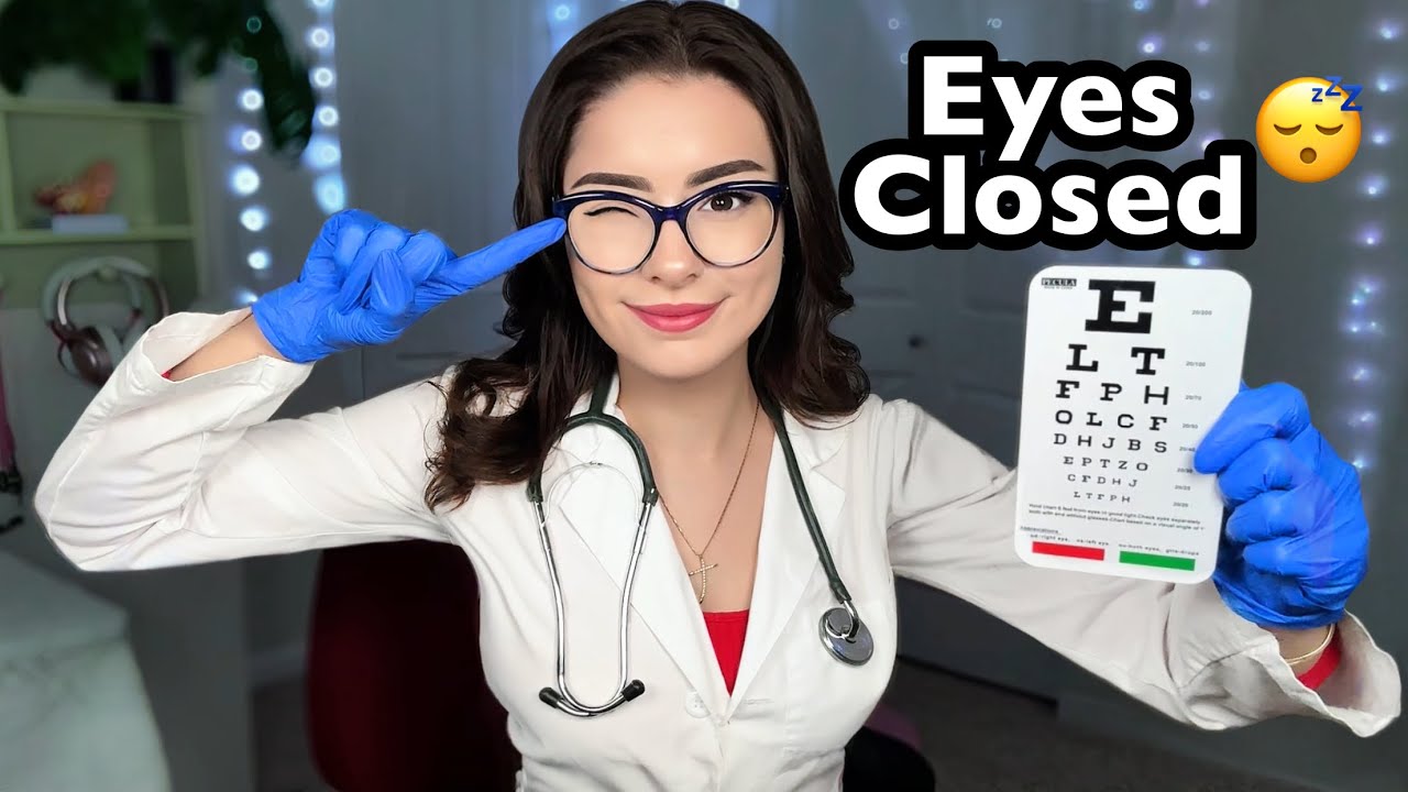 ASMR Cranial Nerve Exam EYES CLOSED 👀 Medical Roleplay, Eye, Hearing Tests for Sleep