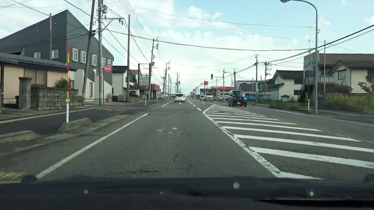 4K　国道402号など（新潟県柏崎市→新潟市への海沿いの移動）　等速　国道8号交差点→国道352号→国道402号→新潟みなとトンネルなど→新潟バイパス・一日市IC