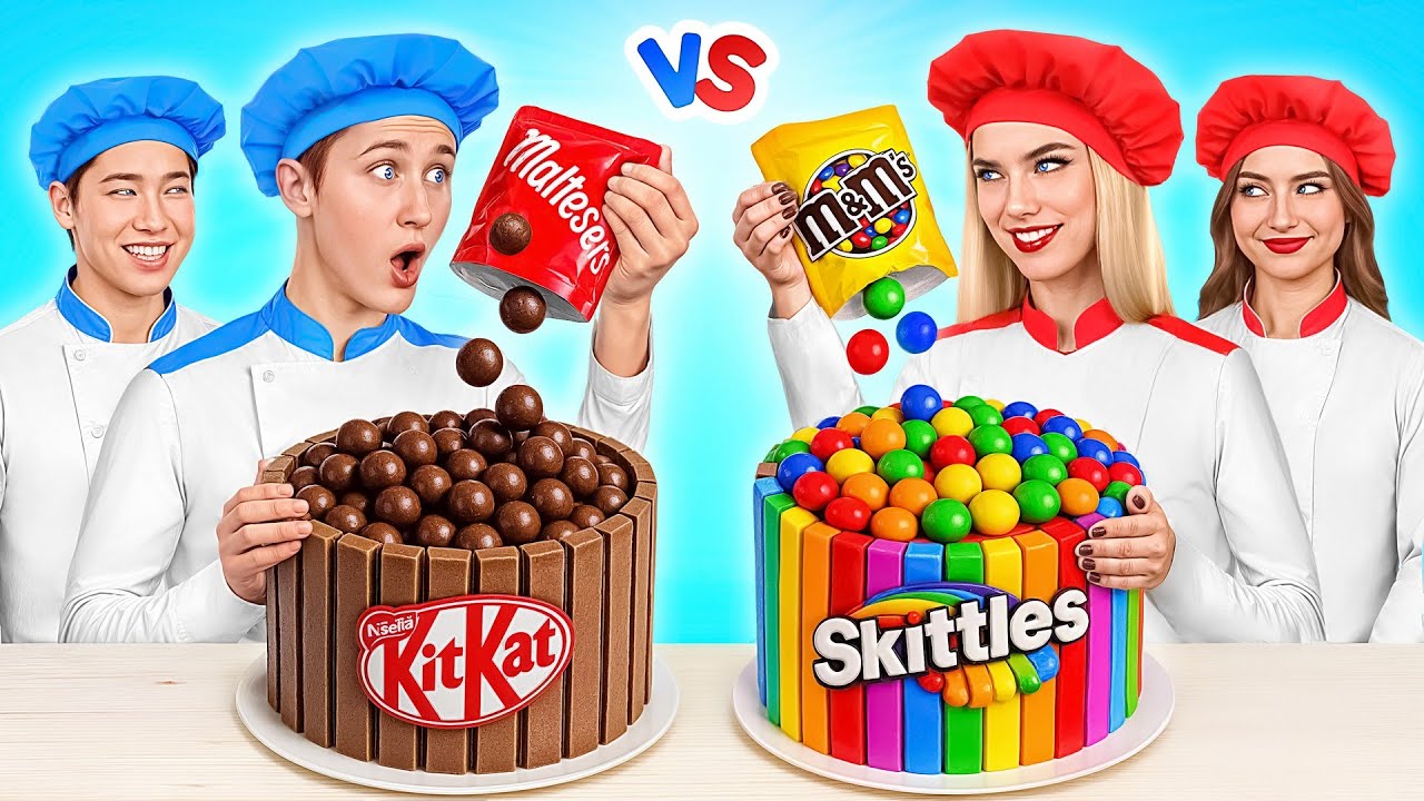Кулинарное шоу Челлендж | Шоколадная vs Радужная еда от Multi DO Smile