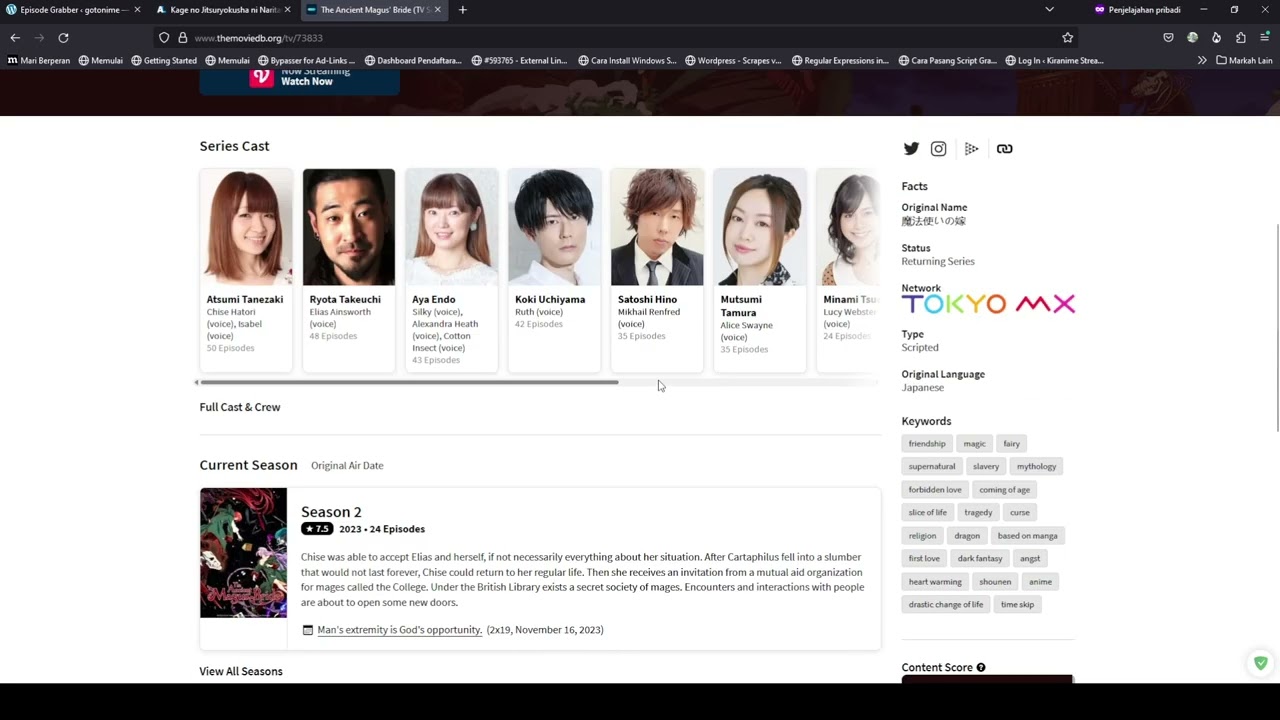 Setting TMDB API and Episode Grabber Kiranime Theme