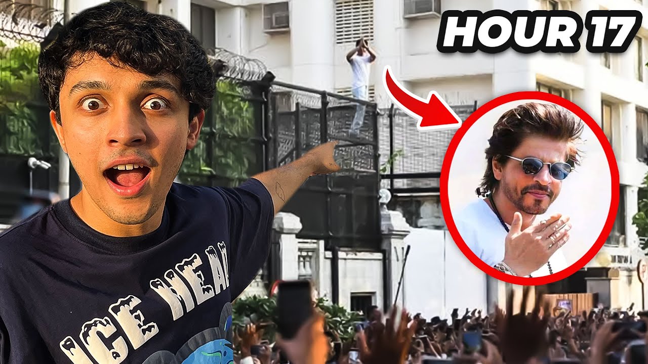 LIVING 24 HOURS OUTSIDE SHAH RUKH KHAN'S HOUSE!!! *WE SAW SRK*