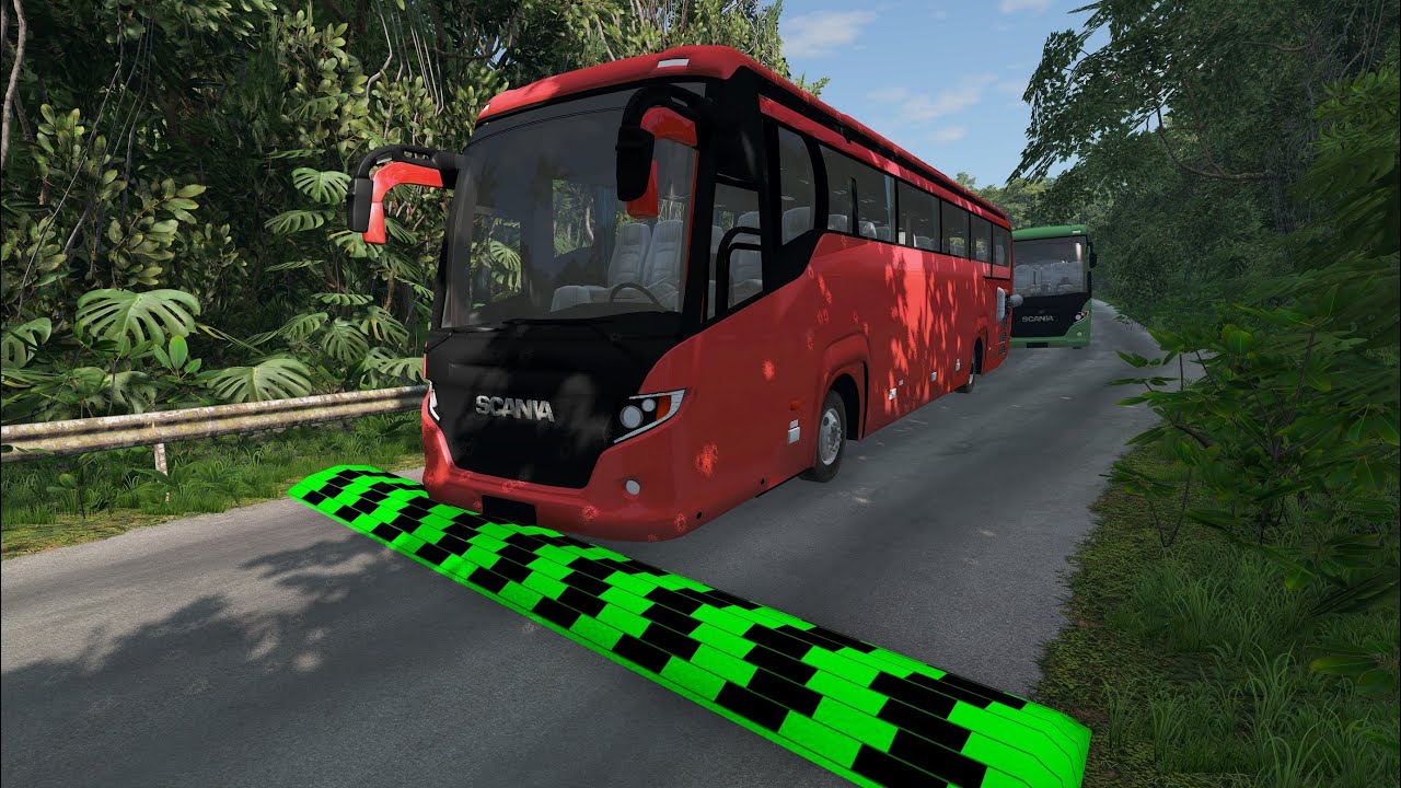Bus vs Speed Bumps #1 | BeamNG.Drive