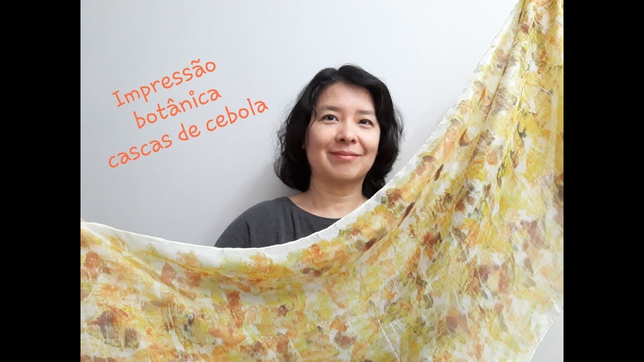 Impressão botânica (ecoprint) com cascas de cebola
